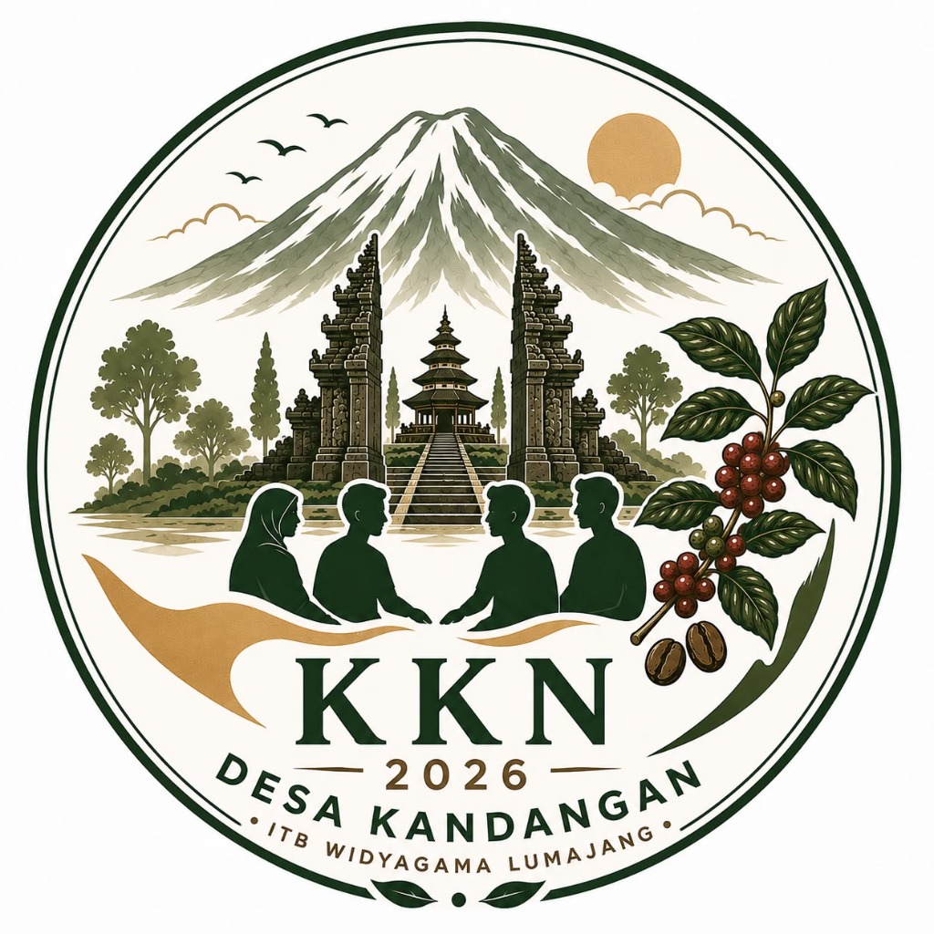 Logo KKN 2026 Desa Kandangan ITB Widyagama Lumajang